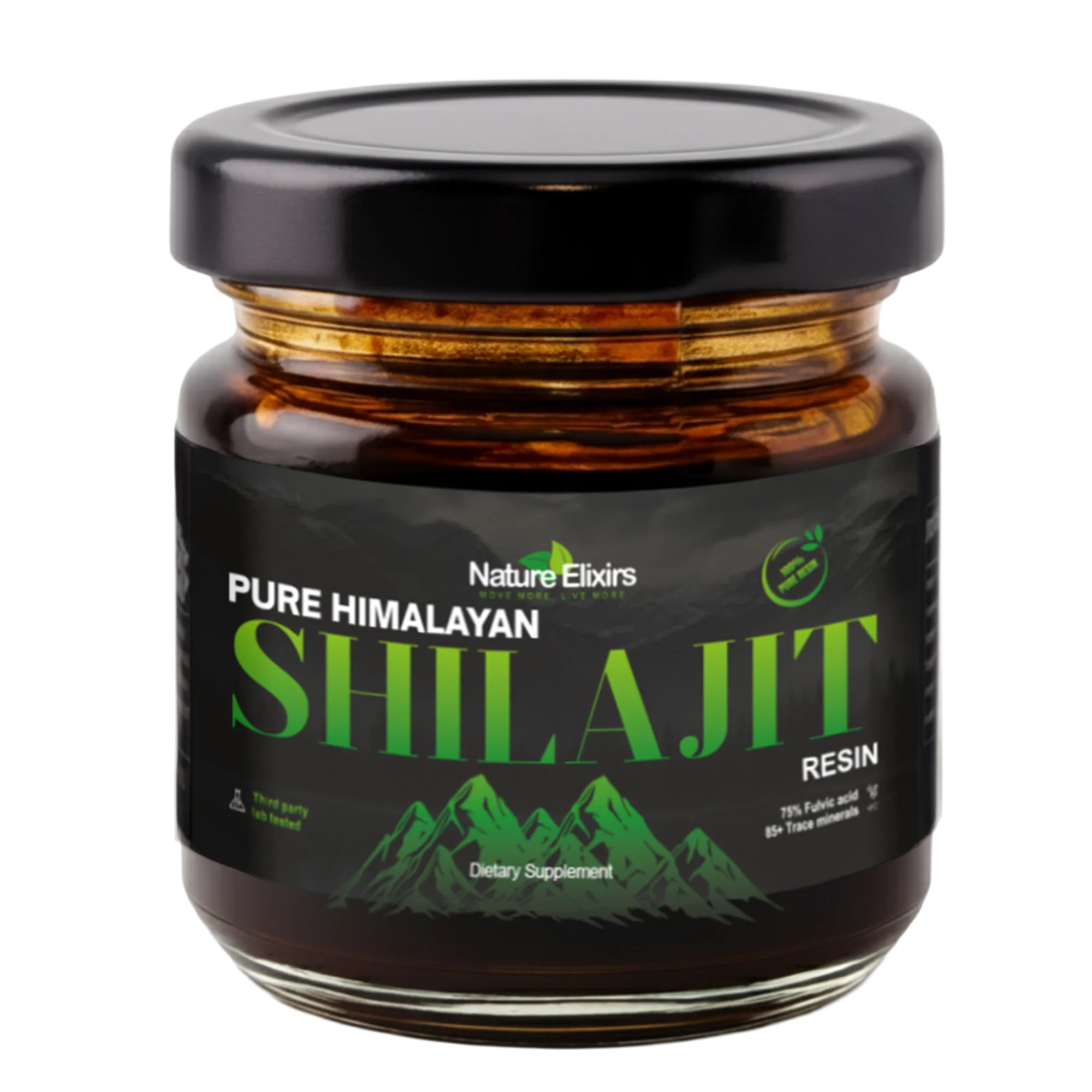 Nature Elixirs Pure Himalayan Shilajit Resin Jar